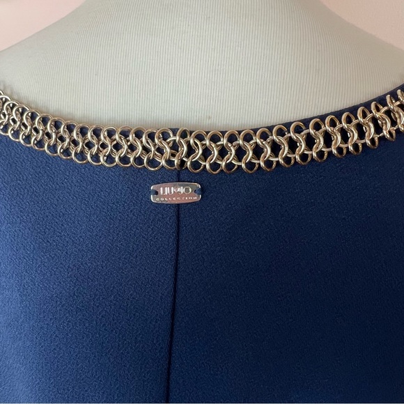 New! LIU JO Chain Link Necklace Sleeveless Sheath Dress - Picture 7 of 10